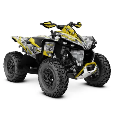 Kit de Gráficos Can-Am Renegade G1 G2 Camo V2 Yellow